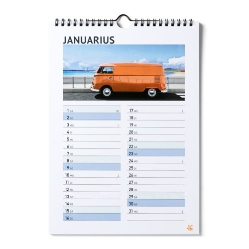 Wire-o Wall Calendars, A4, 4/0 colours 3
