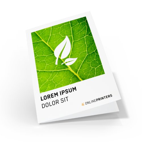 Folded Leaflets eco/natural paper, Portrait, A4 1