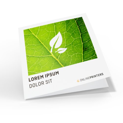 Folded Leaflets eco/natural paper, A5-Square 1