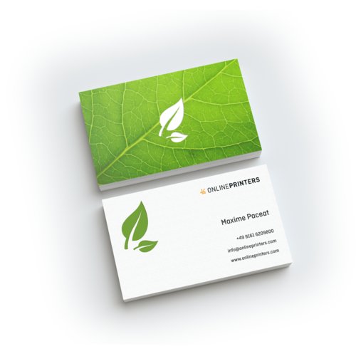 Business cards eco/natural paper, 9.0 x 5.0 cm, printed on both sides 1