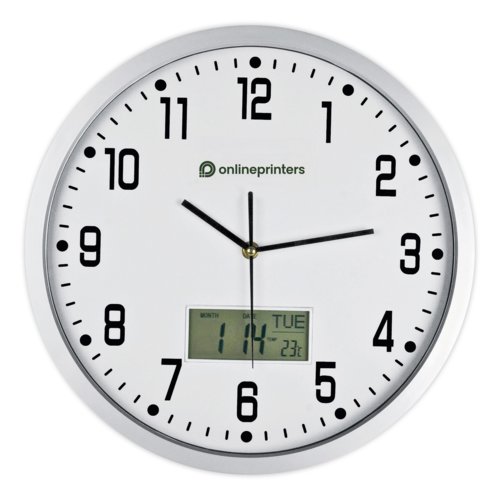 Analogue wall clock with digital display Durham 1