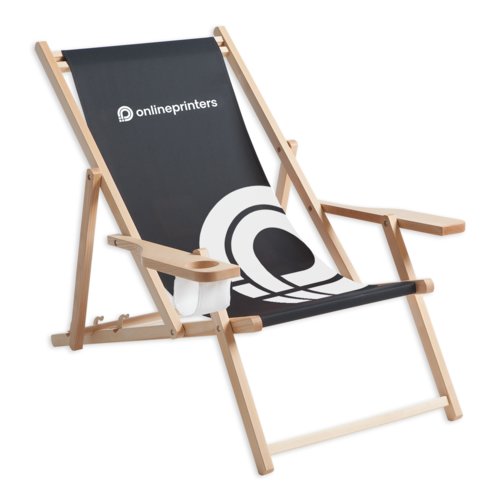 Wooden deck chairs with armrests 1