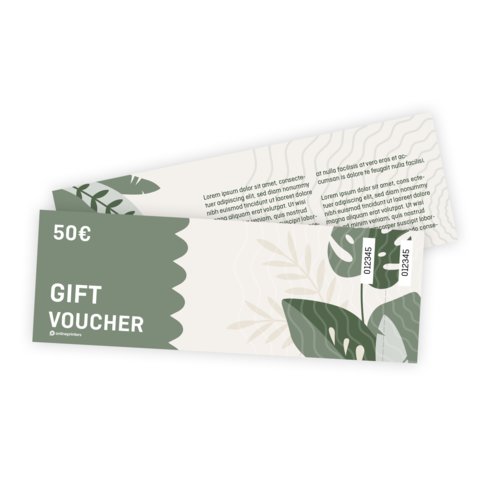 Voucher cards with optional perforation, DL, printed on both sides 2