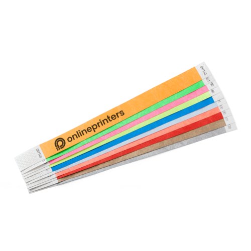 Tyvek® security wristbands, 1/0 1