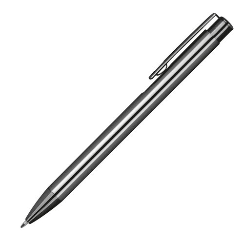 Aluminium push pen, shiny metalic Makassar 2