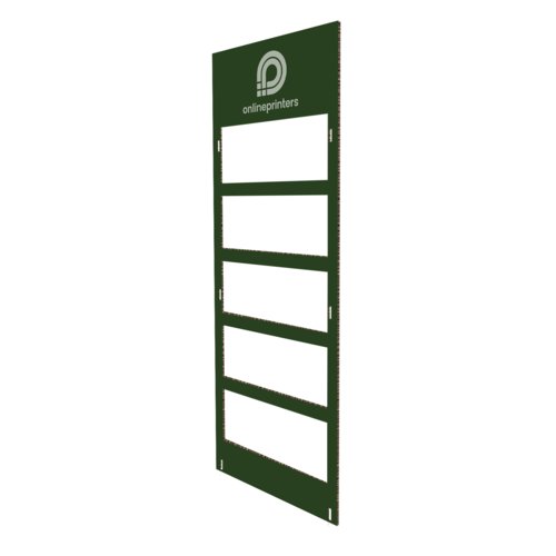 Shelf displays, separate front panel 2