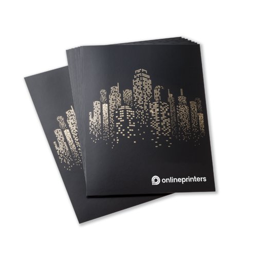 Flyers with spot hot foil stamping, CD-Format 2