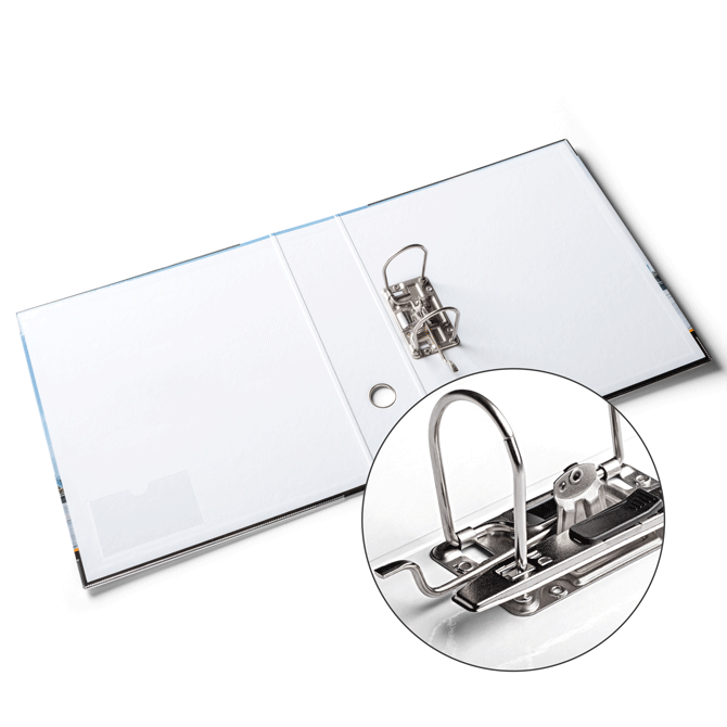 Image Budget binders with lever mechanism