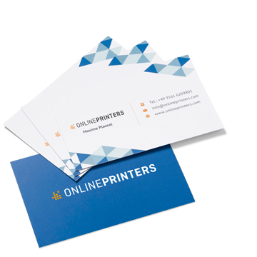 Image Equipped professionally with<br>classic business cards, 85 x 55 mm