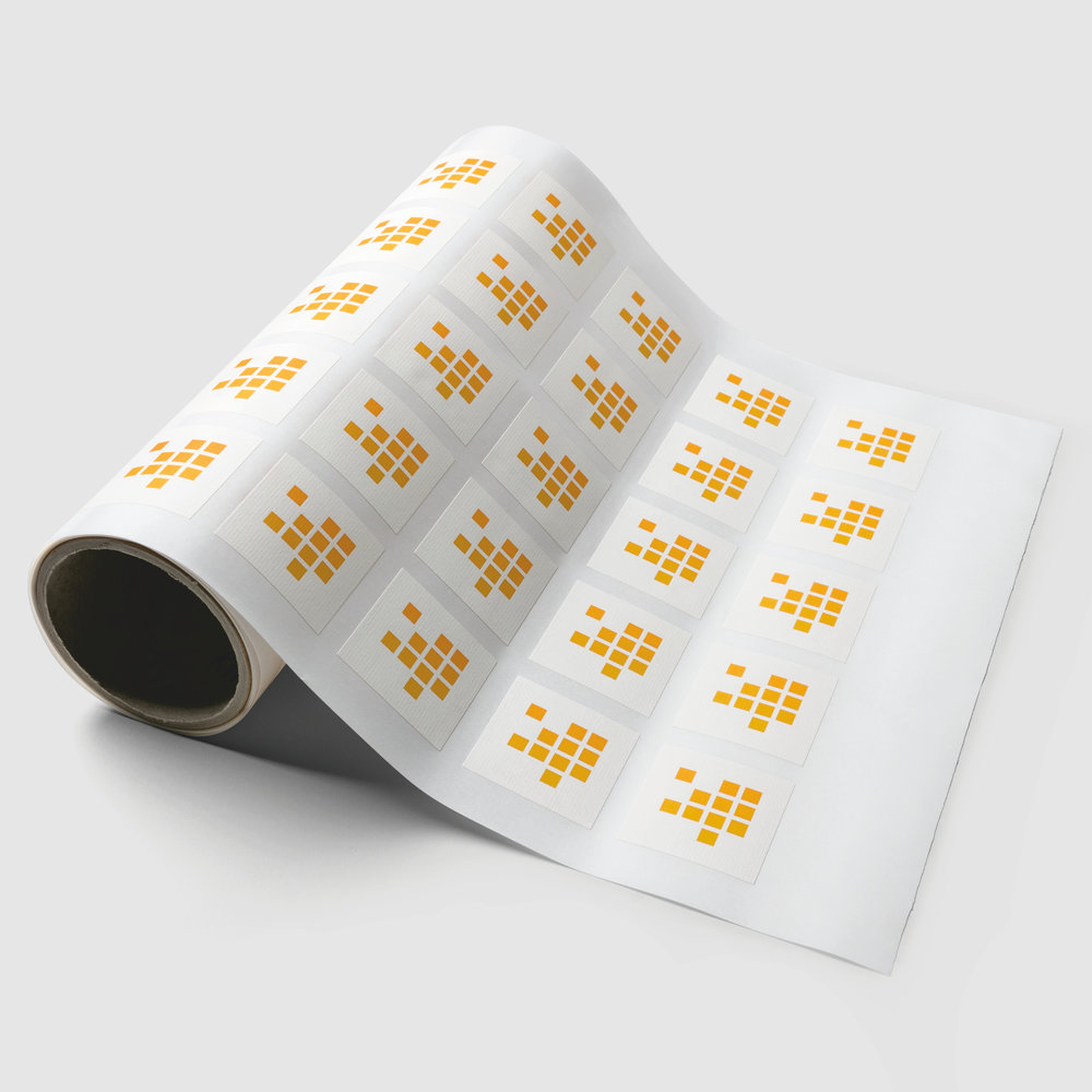 Self-adhesive labels, Free format selection, free size specification at Onlineprinters