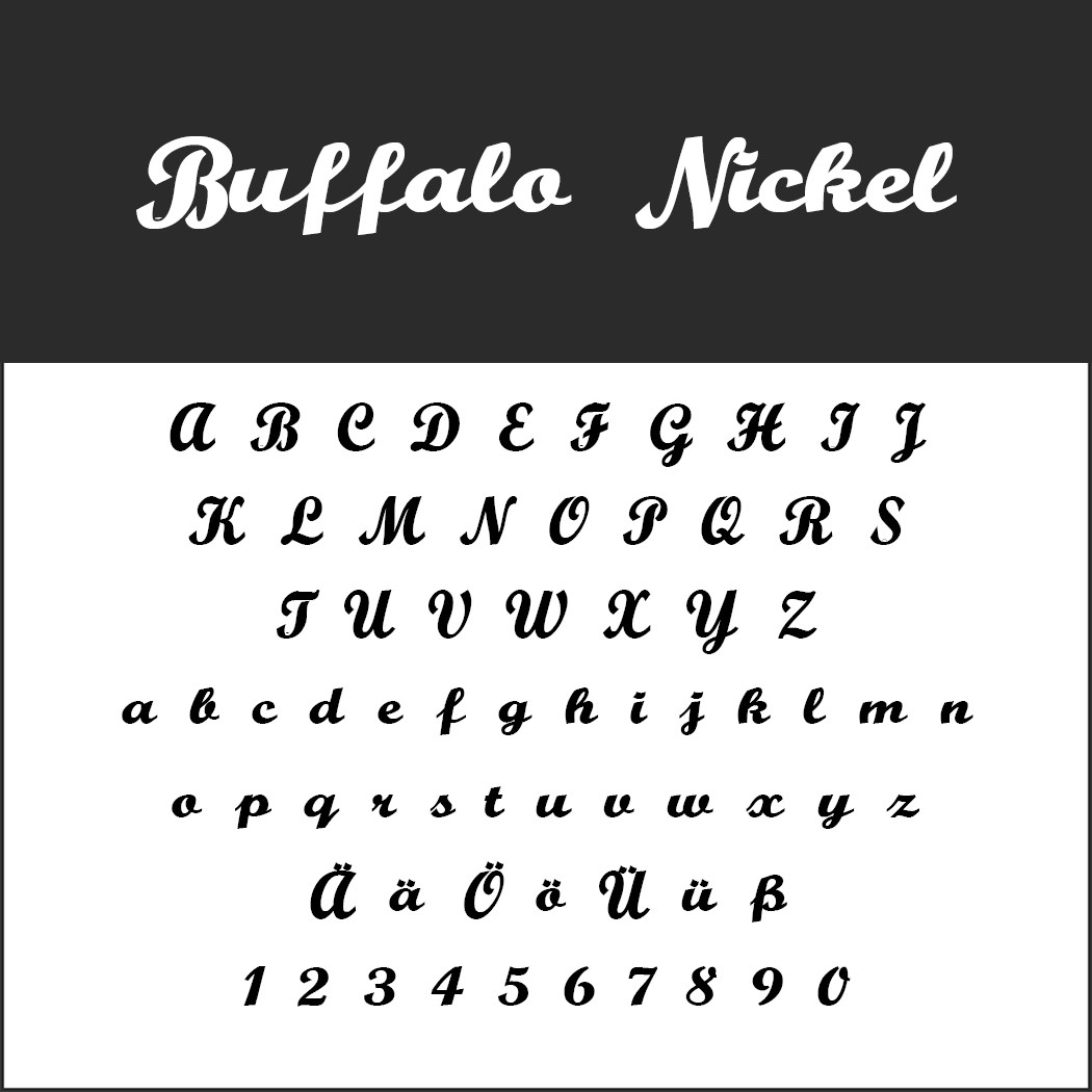 Vintage fonts - 50s - Buffalo Nickel