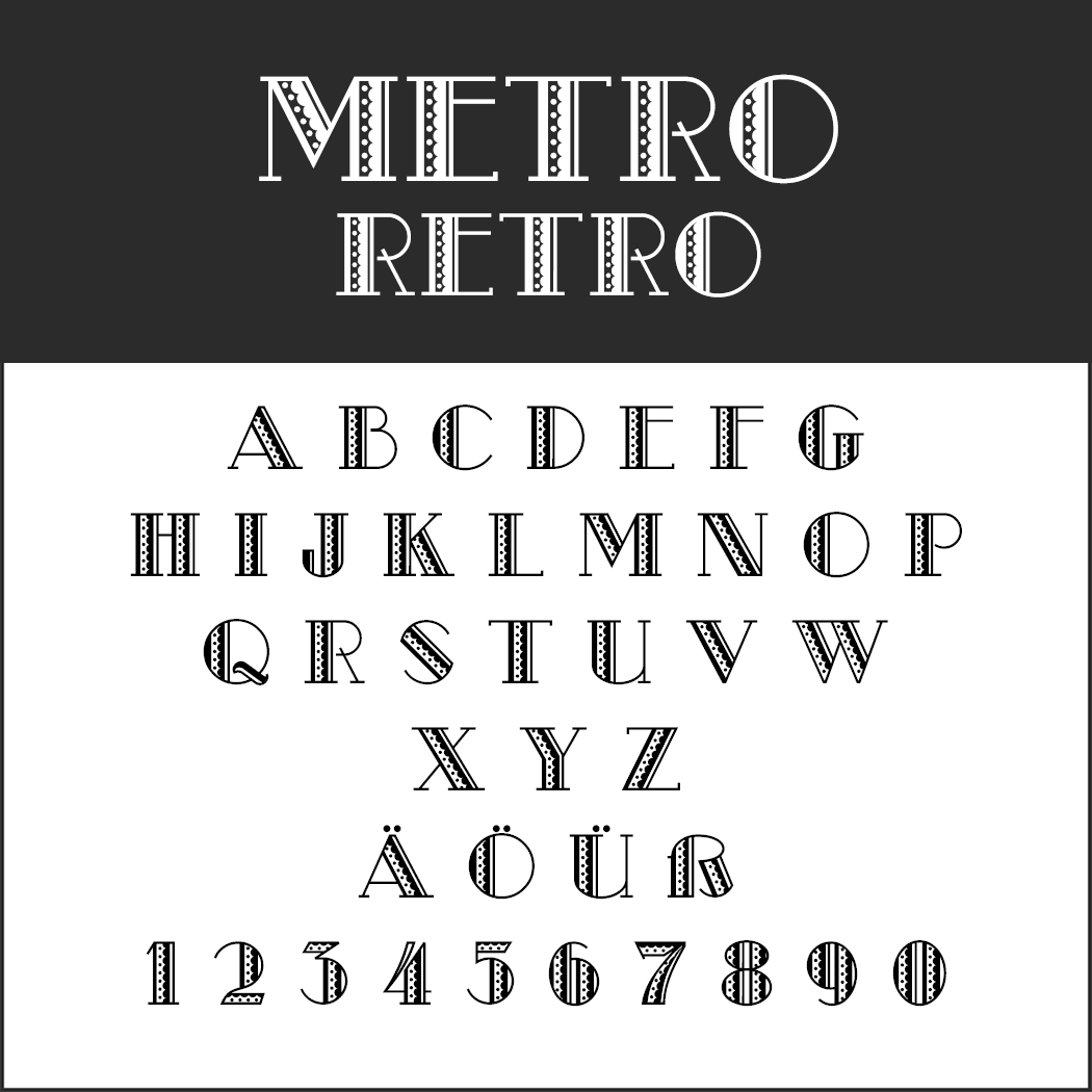 Vintage fonts - 20s - Metro Retro