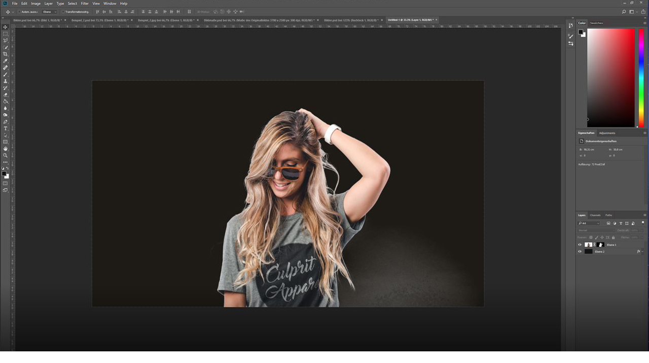How to cut out hair in Photoshop - Basics tutorial