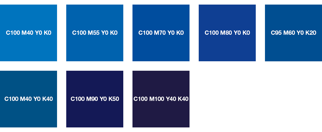 CMYK Colour Codes From Turquoise To C0 M100 Y100 K0
