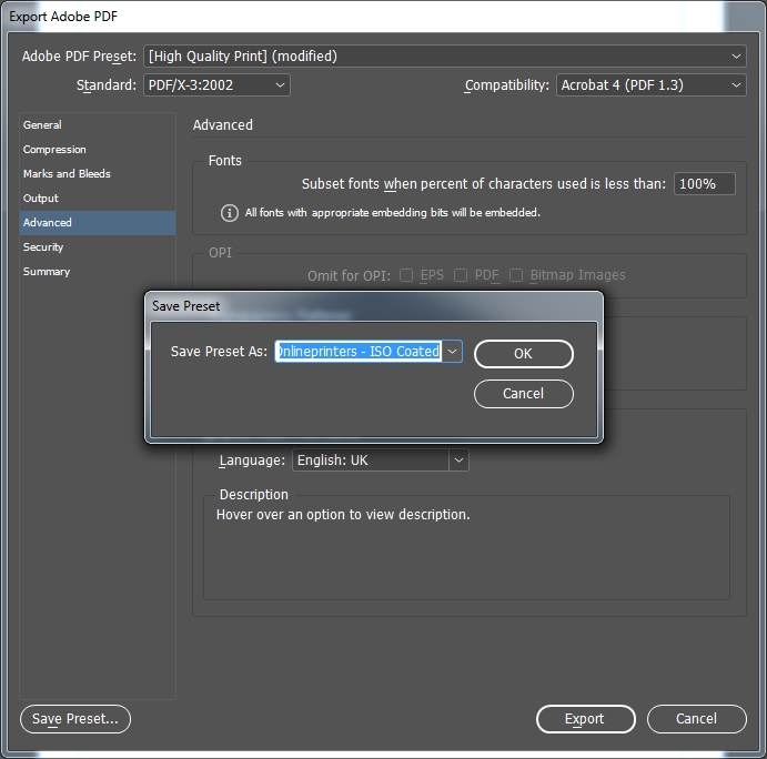indesign pdf print preset download