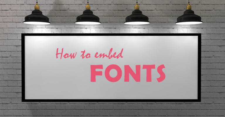Embedding fonts with InDesign, Photoshop & Illustrator