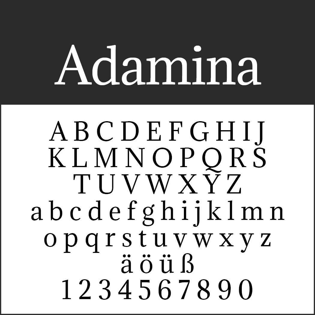 Easy to read font Adamina