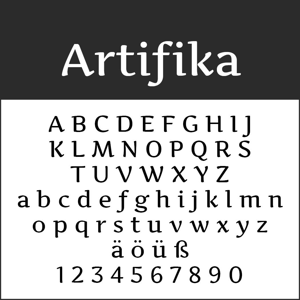 Easy to read font Artifika
