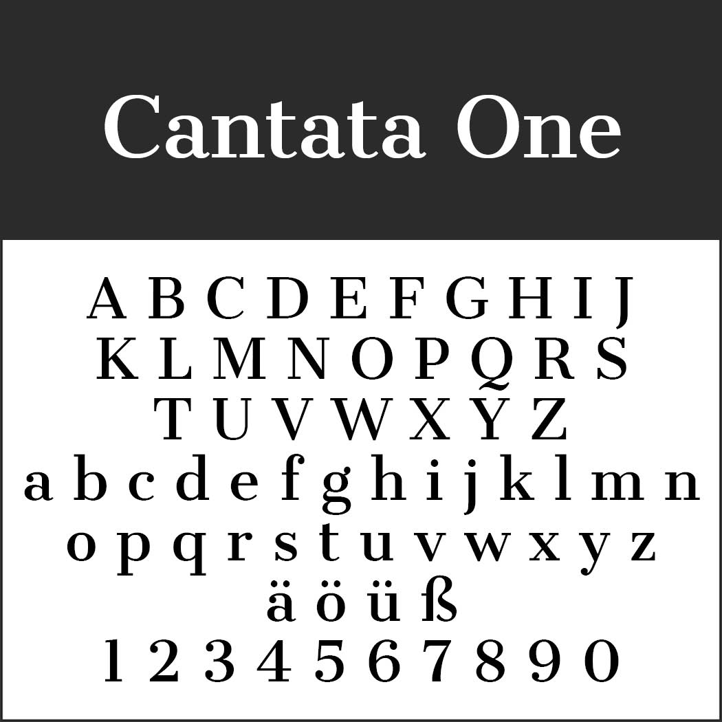 Easy to read font Cantata One
