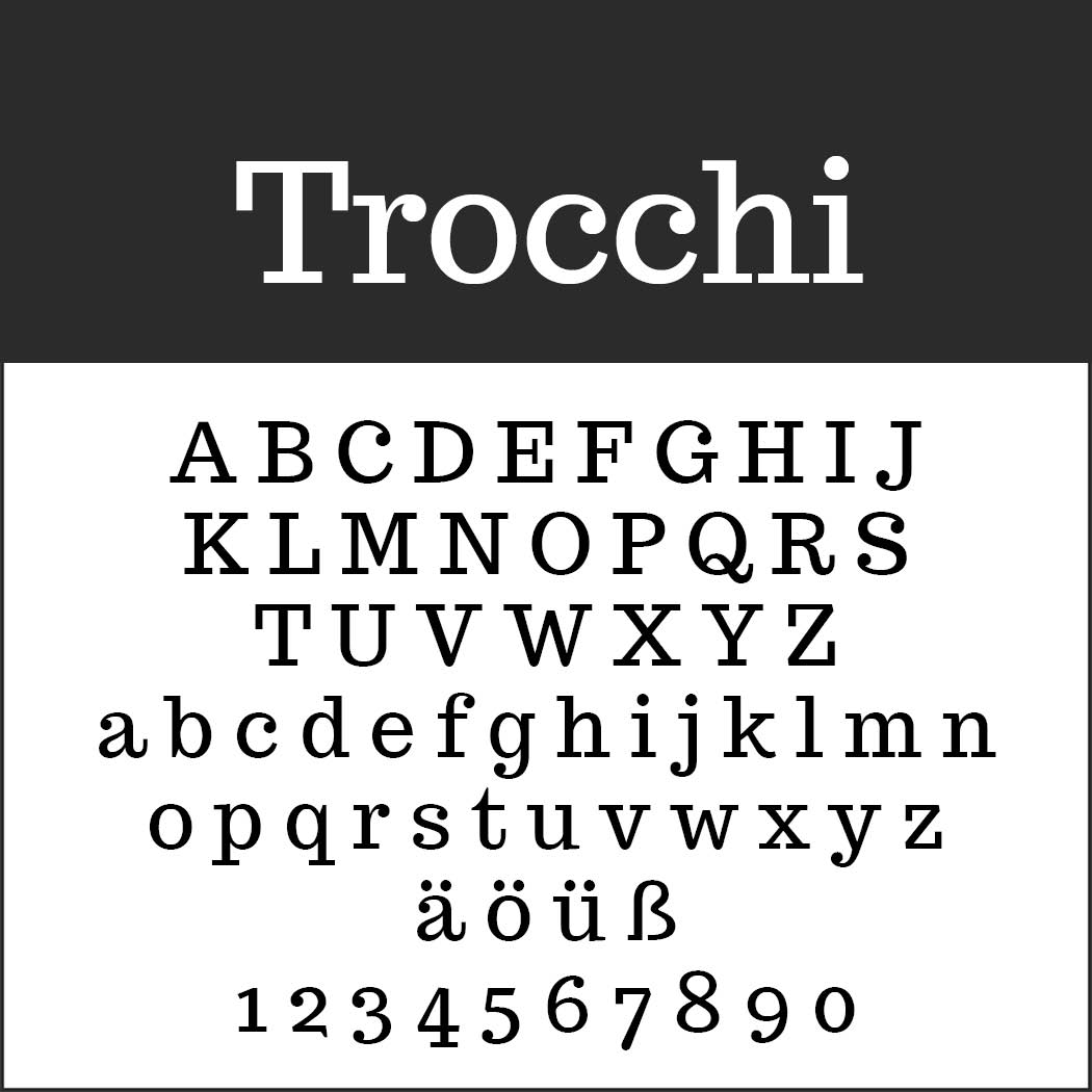 Easy to read font Trocchi