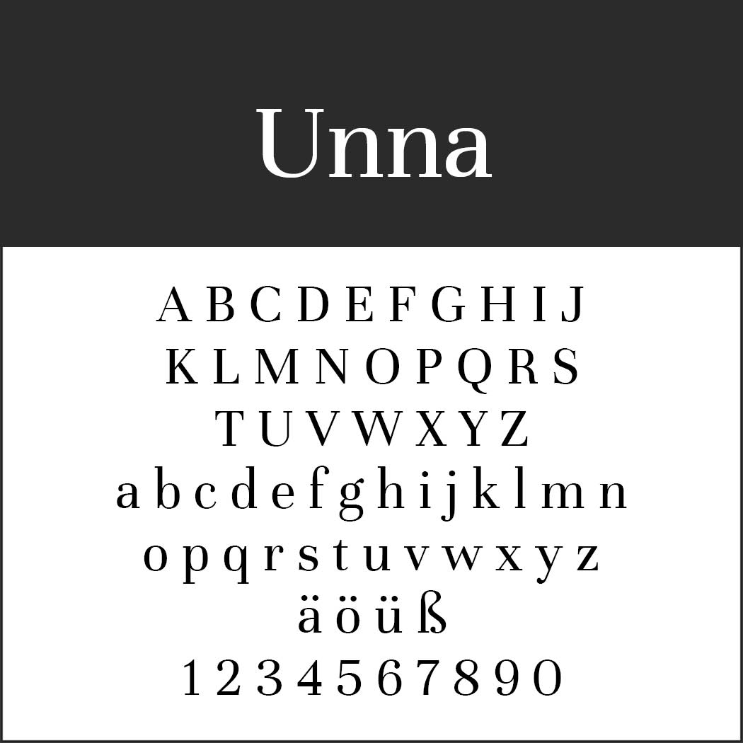 Easy to read font Unna