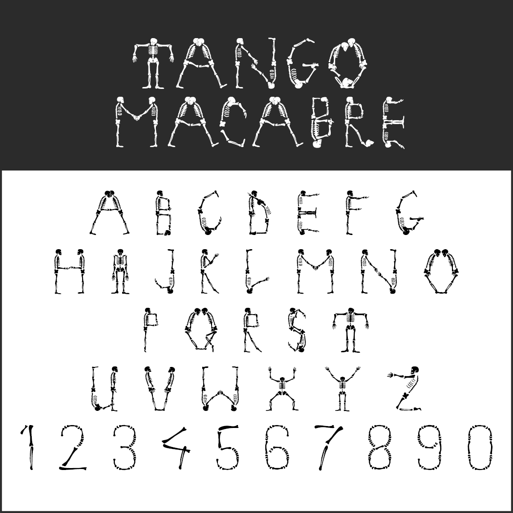 Halloween font: Tango Macabre