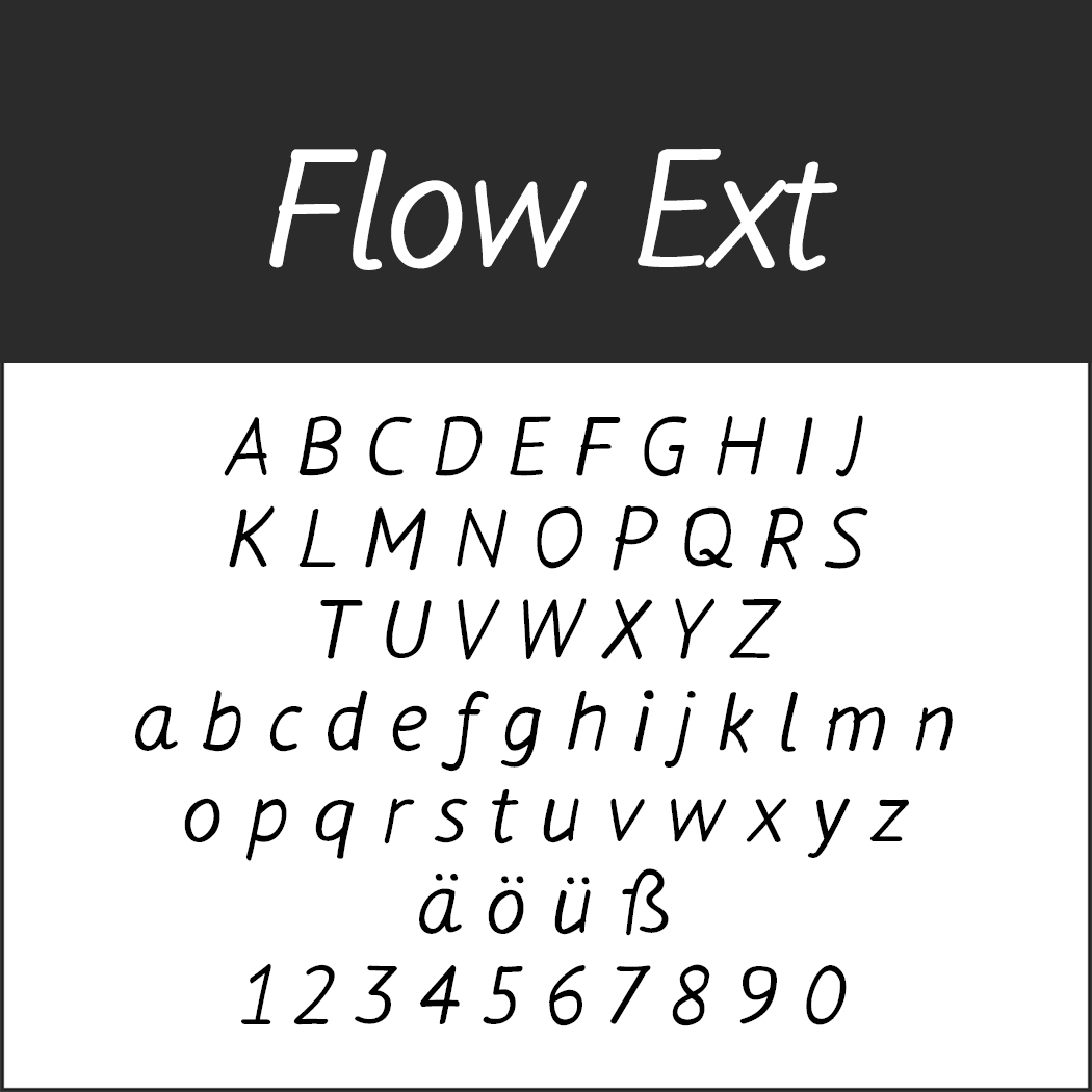 Menu font Flow Ext