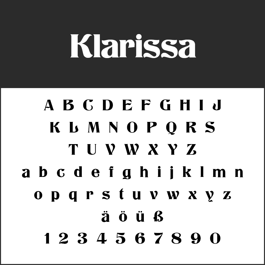 Menu font Klarissa