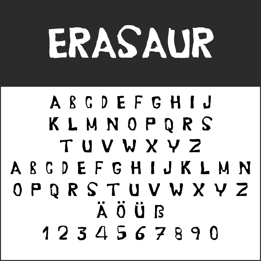Poster font Erasaur
