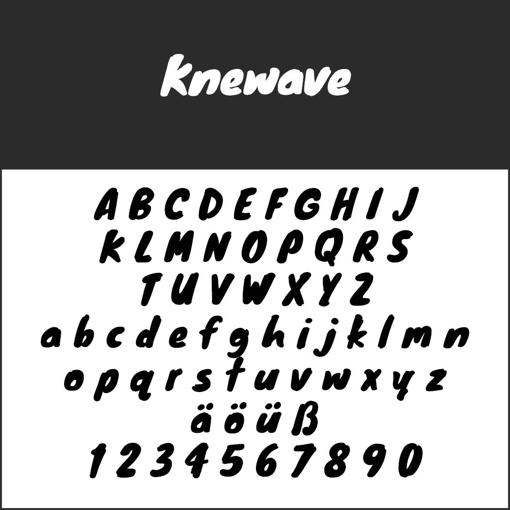 Poster font Knewave