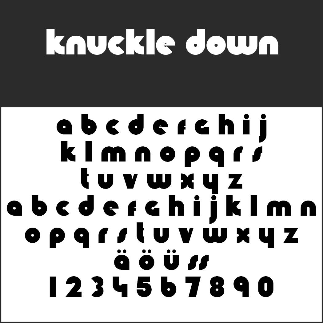 Poster font Knuckle Down