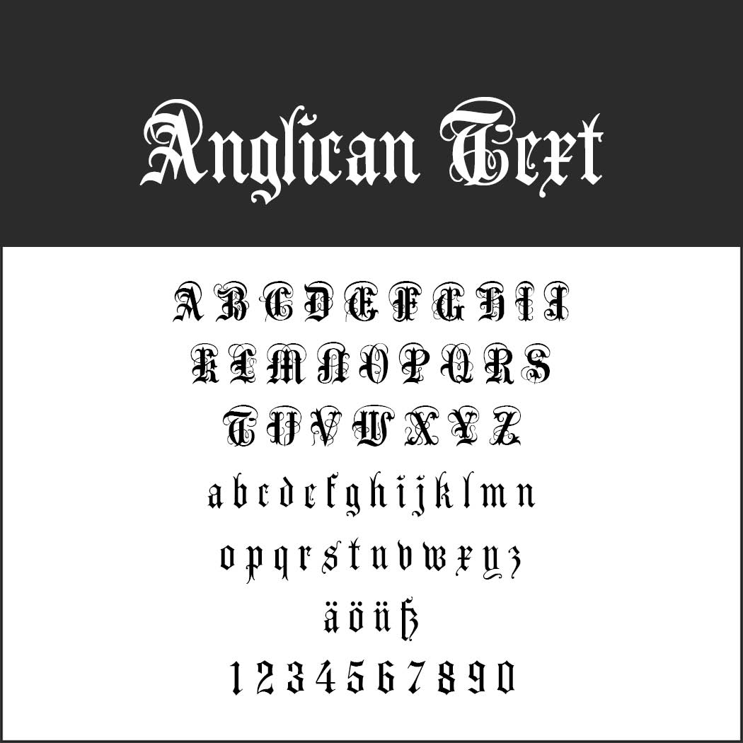Gothic font Anglican Text