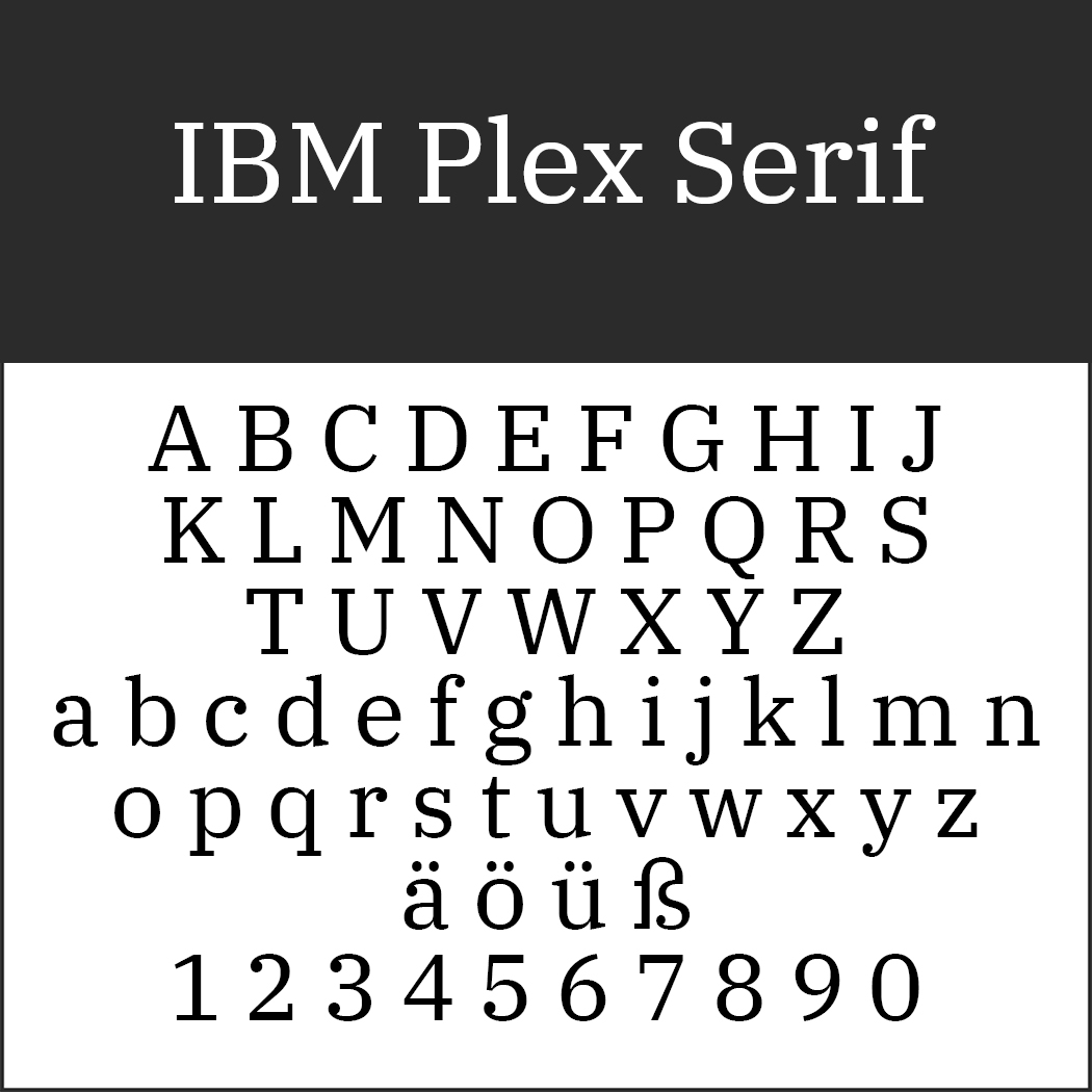 Old font IBM Plex Serif
