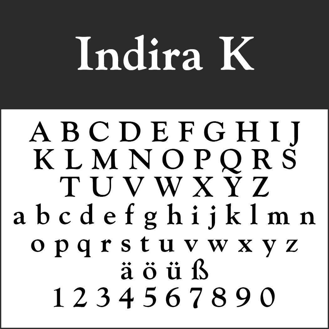Old font Indira K