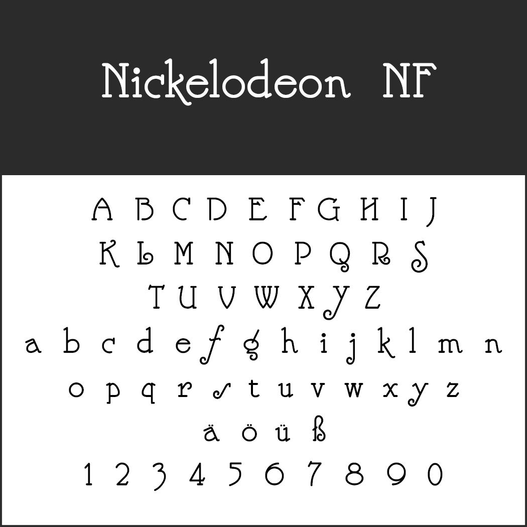 Old font Nickelodeon