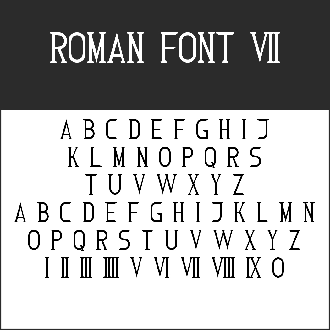 Old font Roman Font 7