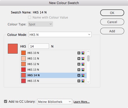 Hks Colour Chart