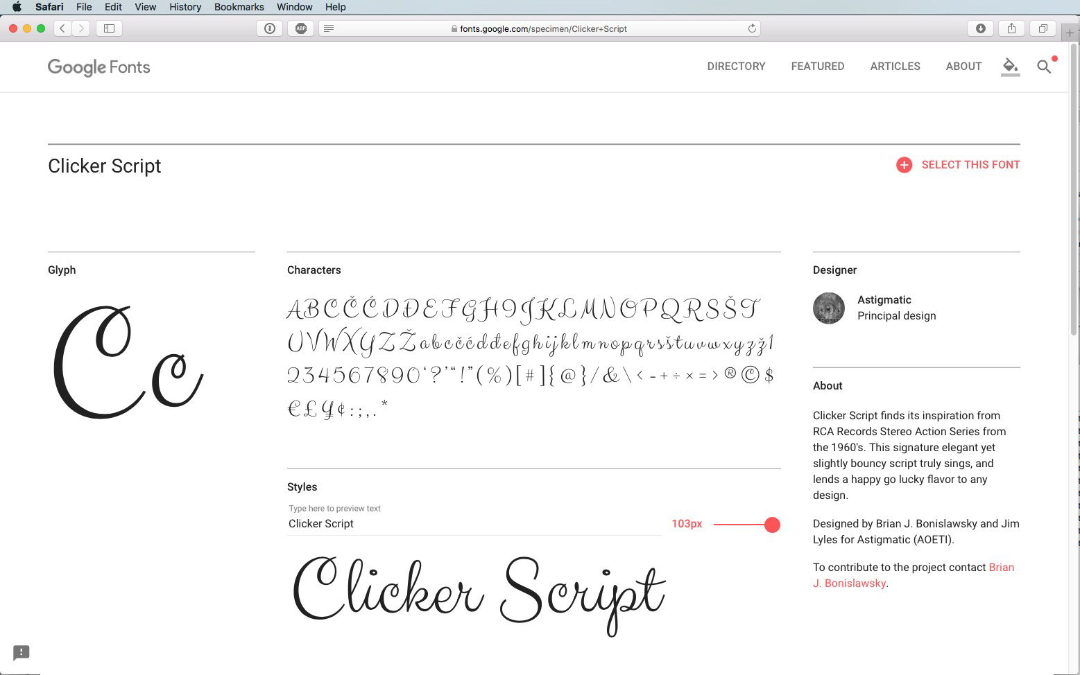 Script Font Clicker Script