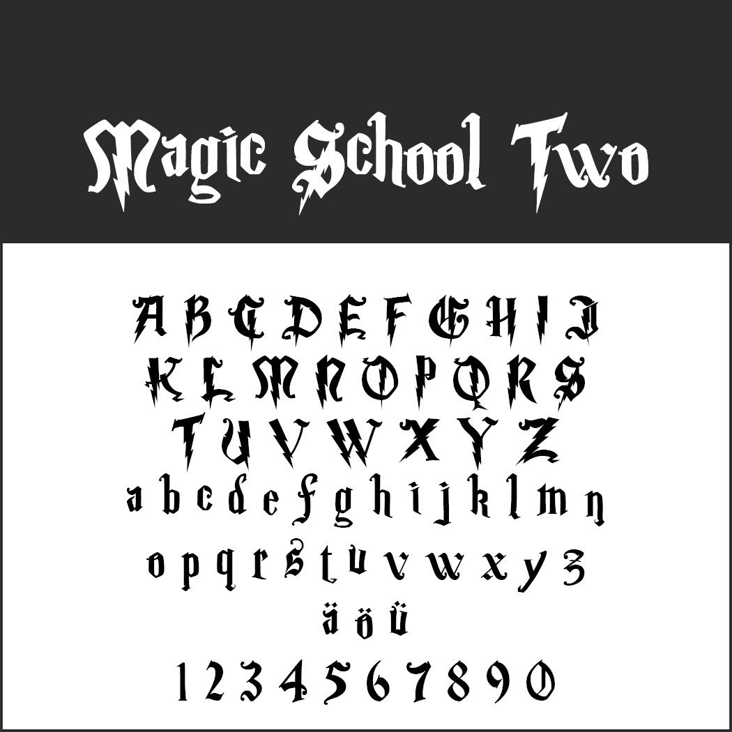 harry potter font for word