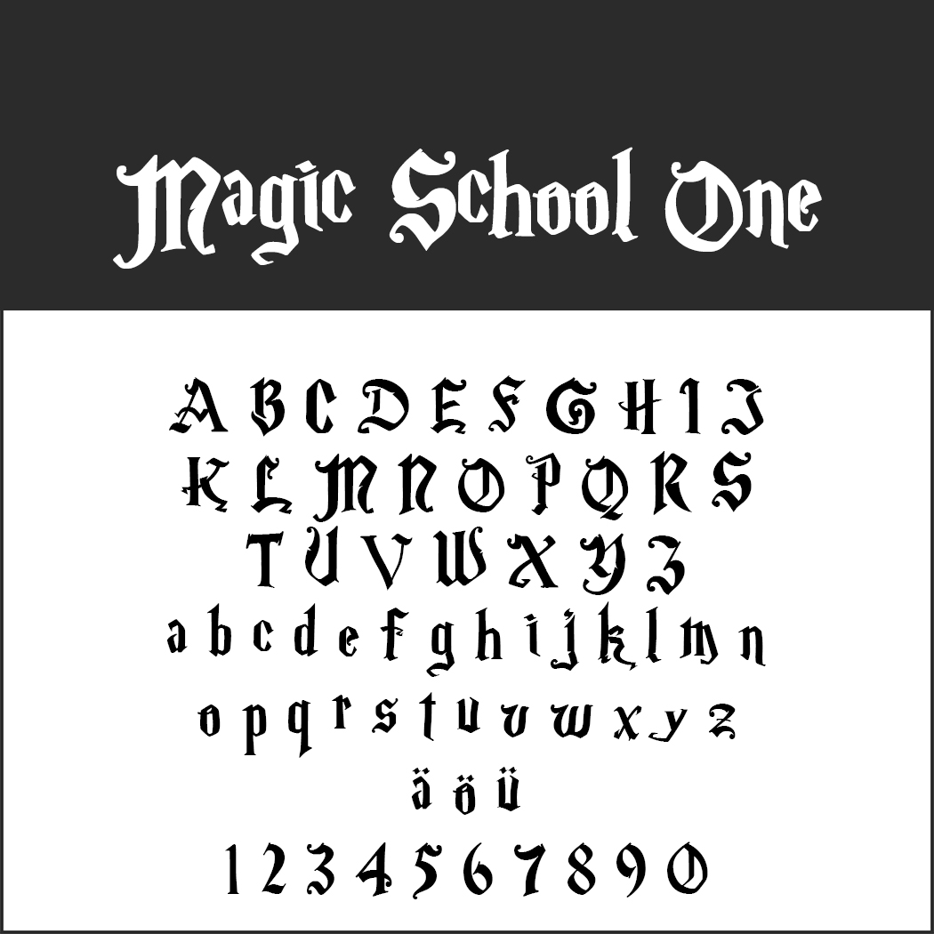Harry Potter font Magic School One