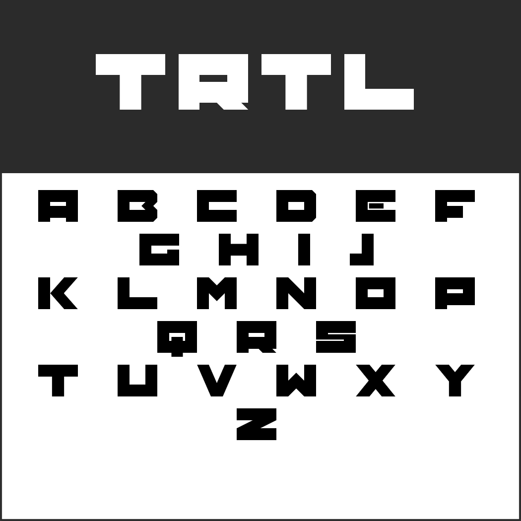 Schriftart "TRTL"