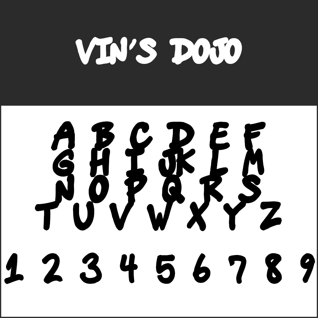 Graffiti Schrift "Vin's Dojo"