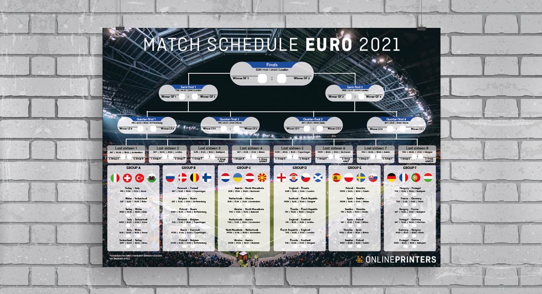 Euro 2021: fixtures templates for your marketing